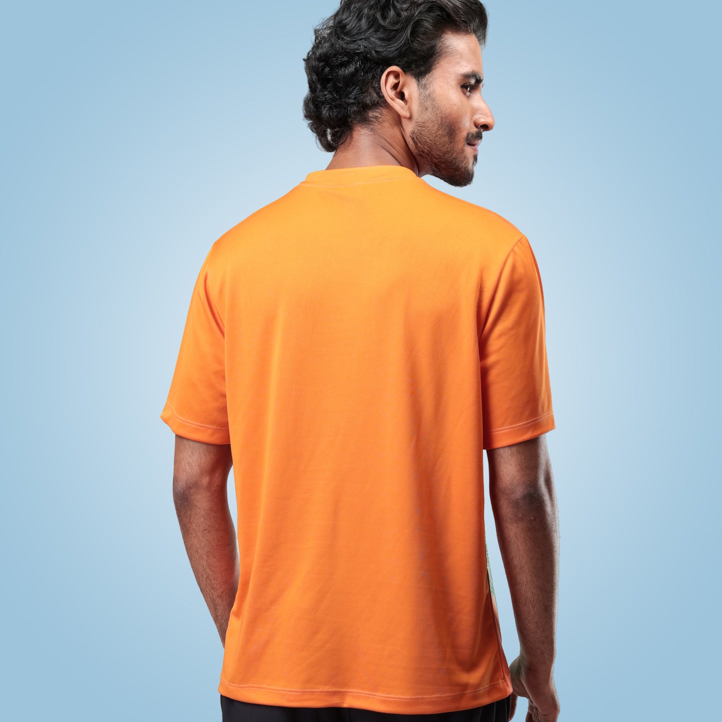 Hyparocks Graphic Printed Orange Jersey T-Shirt