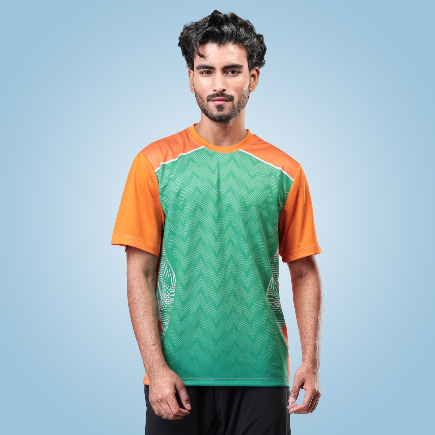 Hyparocks Graphic Printed Orange Jersey T-Shirt