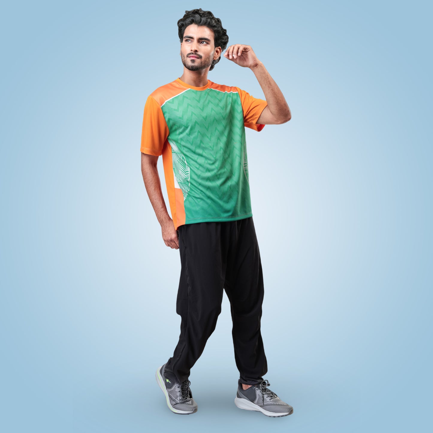 Hyparocks Graphic Printed Orange Jersey T-Shirt