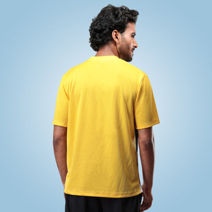 Hyparocks Graphic Printed Yellow Jersey T-Shirt