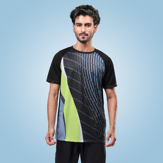 Hyparocks Graphic Printed Black Jersey T-Shirt
