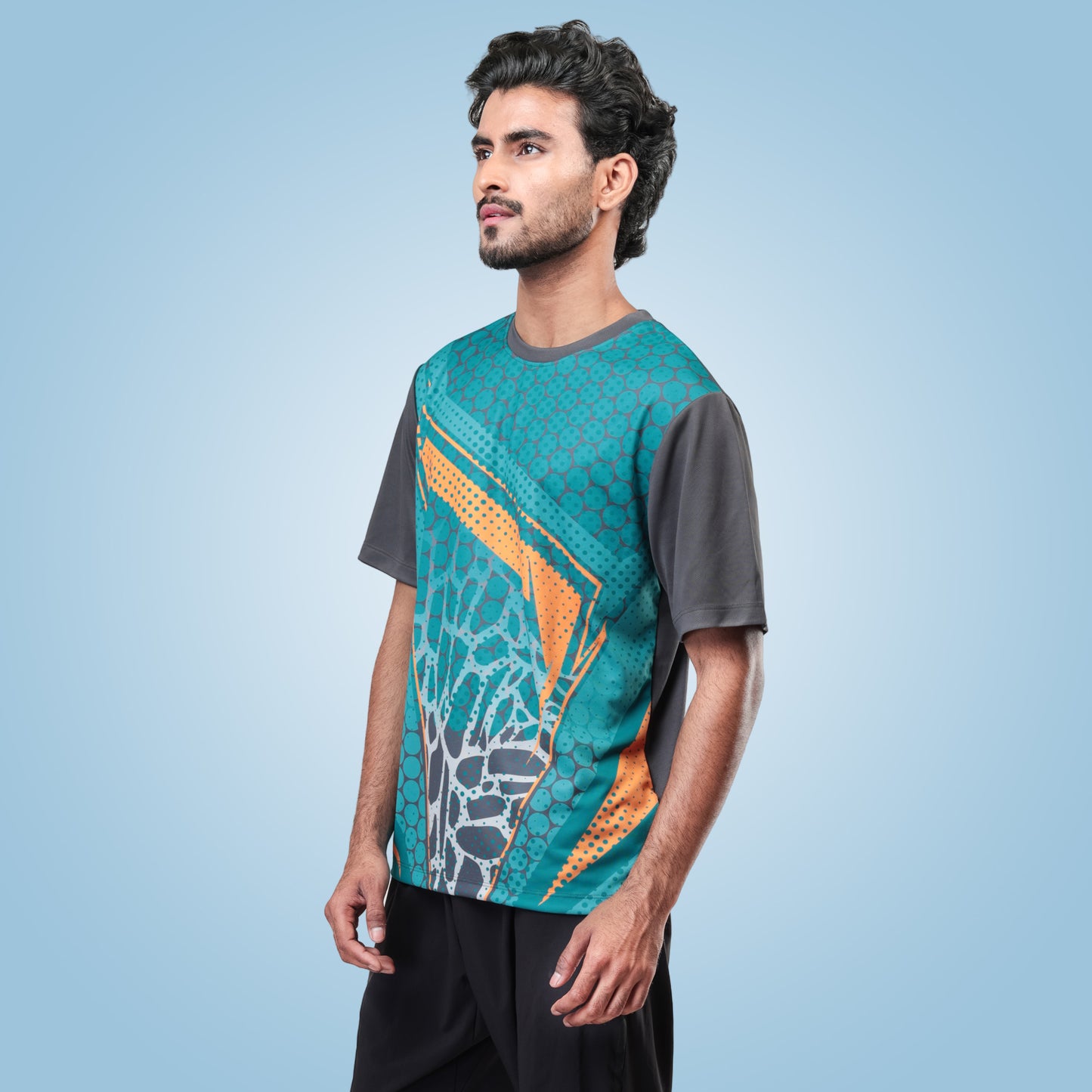 Hyparocks Graphic Printed Deep Grey Jersey T-Shirt
